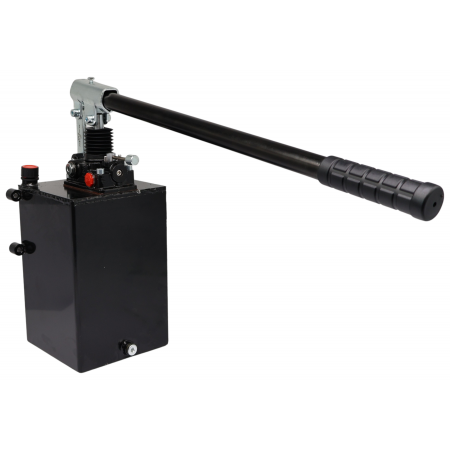 POMPA HYDRAULICZNA RĘCZNA DWUSTRONNA 25cm3 PRBD + ZBIORNIK 7L